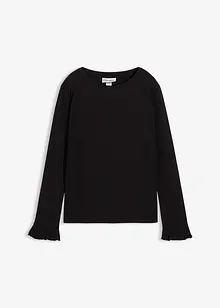 Triko s dlouhým rukávem, z elastické směsi s organickou bavlnou, bonprix