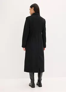 Dlouhý kabát ve vlněném vzhledu, bonprix