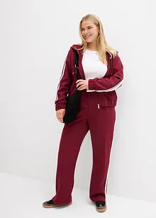 Mikina na zapínání, se sportovními proužky, bonprix