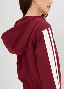 Mikina na zapínání, se sportovními proužky, bonprix