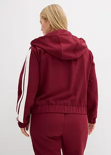 Mikina na zapínání, se sportovními proužky, bonprix