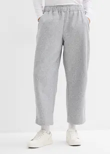 Kalhoty Barrel s vlněným vzhledem, bonprix