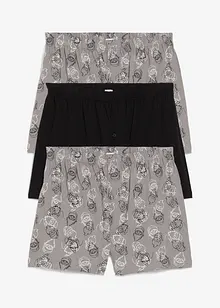 Volné boxerky s organickou bavlnou (3 ks v balení), bonprix