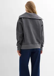 Mikina s límcem na zip, z měkké bavlněné směsi, bonprix