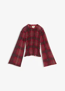 Halenkové triko s nařasenou vsadkou, bonprix