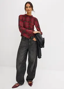 Halenkové triko s nařasenou vsadkou, bonprix