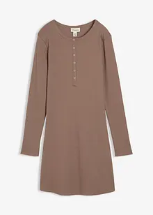 Žebrované šaty z elastické bavlněné směsi, bonprix