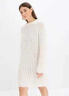 Pletené minišaty se saténovou mašlí, bonprix