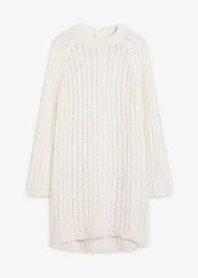 Pletené minišaty se saténovou mašlí, bonprix