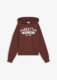 Oversize mikina s kapucí z čisté bavlny, bonprix