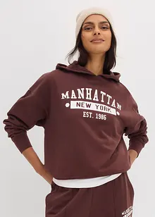 Oversize mikina s kapucí z čisté bavlny, bonprix