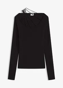 Svetr z jemné pleteniny, s hlubokým výstřihem, bonprix