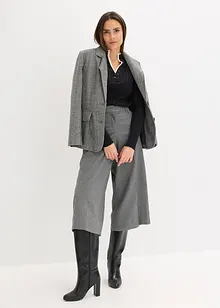 Žebrovaný svetr z jemné pleteniny s viskózou, vzhled 2 v 1, bonprix