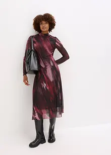 Midi šaty z jemné síťoviny, bonprix