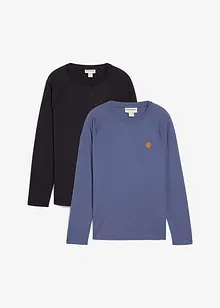 Tričko s dlouhým rukávem (2 ks v balení) z čisté bavlny, bonprix