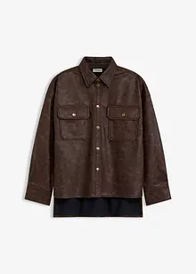 Košile z umělé kůže s obnošeným vzhledem, bonprix