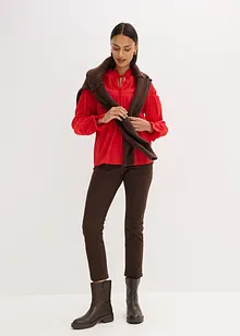 Keprové kalhoty z elastické bavlněné směsi, bonprix