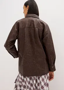 Košile z umělé kůže s obnošeným vzhledem, bonprix