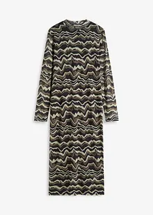 Midi šaty z jemné síťoviny, bonprix