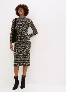 Midi šaty z jemné síťoviny, bonprix