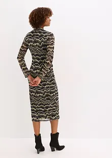 Midi šaty z jemné síťoviny, bonprix