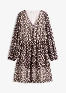 Tunikové šaty z měkké síťoviny, bonprix