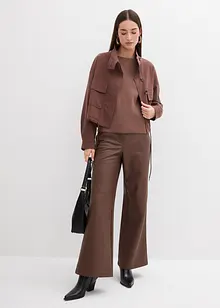 Tričko s dlouhým rukávem ze žebrovaného materiálu, bonprix