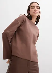 Tričko s dlouhým rukávem ze žebrovaného materiálu, bonprix