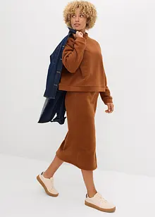 Midi sukně z flísu Polar, bonprix