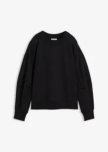 Mikina se širokým žebrovaným límcem, z organické bavlny, bonprix