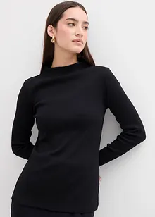 Žebrované tričko s dlouhým rukávem, bonprix