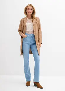 Džíny Straight, High Waist, s detaily na kapsách, bonprix