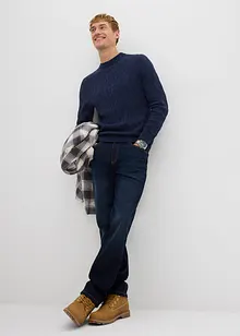 Svetr s copánkovým vzorem, z recyklovatelné organické bavlny, bonprix