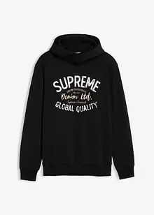 Mikina s kapucí, z měkké bavlněné směsi, bonprix