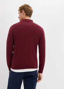 Pólo svetr z jemné pleteniny s luxusní merino vlnou, Slim Fit, bonprix