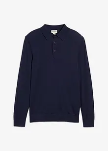 Pólo svetr z jemné pleteniny s luxusní merino vlnou, Slim Fit, bonprix