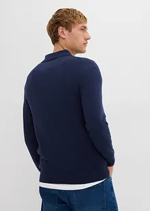 Pólo svetr z jemné pleteniny s luxusní merino vlnou, Slim Fit, bonprix