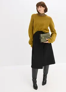 Midi sukně z viskózové směsi, bonprix