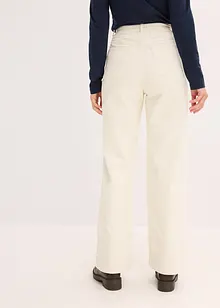 Široké manšestrové kalhoty s vázačkou, bonprix