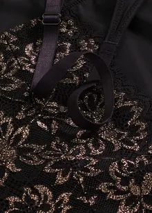 Stahovací body s lehkým tvarujícím efektem a třpytivou přízí, bonprix