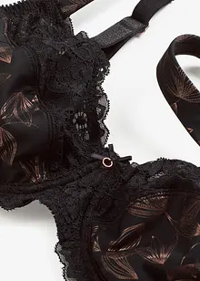 Podprsenka s kosticemi a s třpytivým potiskem, bonprix