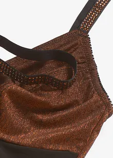 Stahovací body se středním tvarujícím efektem, z třpytivého materiálu, bonprix