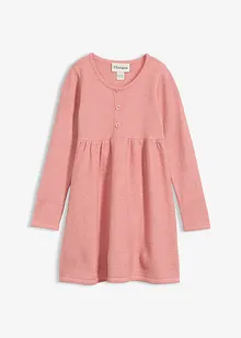 Pletené šaty s ozdobnou knoflíkovou lištou, bonprix