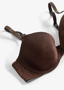 Vyztužená podprsenka z třpytivého materiálu, bonprix