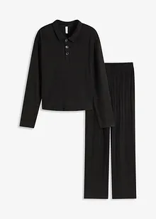 Domácí souprava z měkkého žebrovaného materiálu, oversize, bonprix