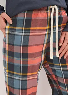 Pyžamo s žebrovaným tričkem a flanelovými kalhotami z třpytivé příze, bonprix