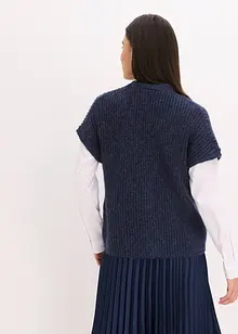 Pletená vesta s ozdobnými knoflíky a podílem vlny, bonprix