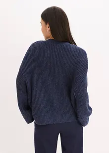 Pletený oversize kabátek s třpytivou přízí a podílem vlny, bonprix