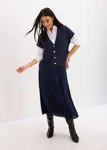 Pletená vesta s ozdobnými knoflíky a podílem vlny, bonprix