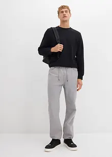 Kalhoty bez zapínání, Relaxed Fit, z čistého bavlněného kepru, Tapered, bonprix